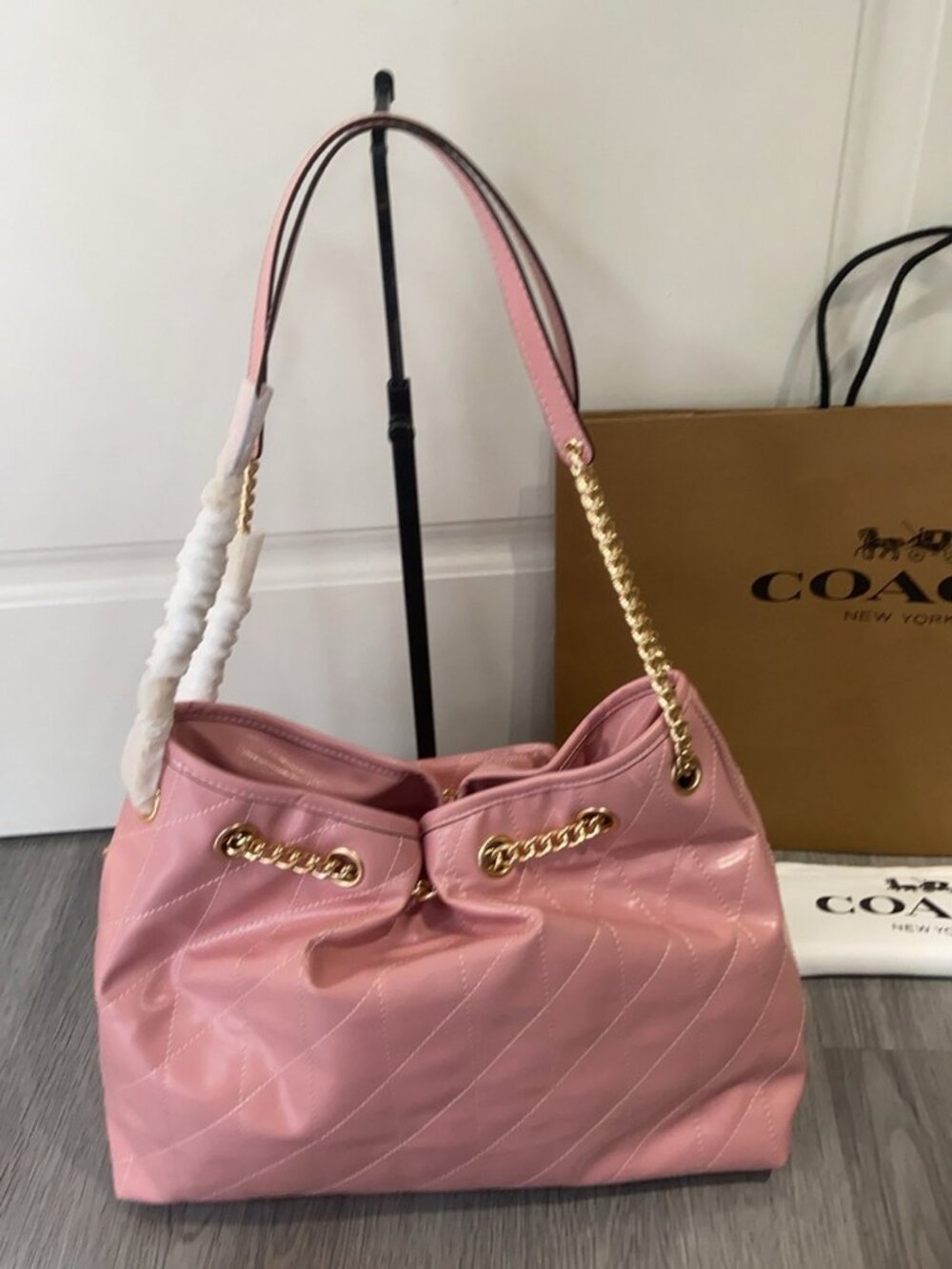 Coach Crossbody Bag / Underarm Bag, Oil-Waxed Leather, Medium Size, 34 x 25 x 9